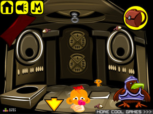 Игра Счастливая Обезьянка 572: Озерный Монстр (Monkey GO Happy Stage 572: Lake Monster) — играть онлайн бесплатно (изображение №6)