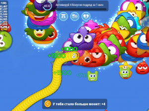 Игра Охота на Червей - Зона Змей ИО (Worm Hunt - Snake zone iO) — играть онлайн бесплатно (изображение №3)
