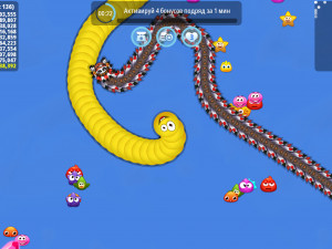 Игра Охота на Червей - Зона Змей ИО (Worm Hunt - Snake zone iO) — играть онлайн бесплатно (изображение №4)