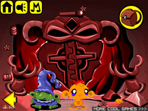 Игра Счастливая Обезьянка 574: Адские Врата (Monkey GO Happy Stage 574: Hells Gates) — играть онлайн бесплатно (изображение №3)