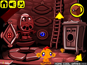 Игра Счастливая Обезьянка 574: Адские Врата (Monkey GO Happy Stage 574: Hells Gates) — играть онлайн бесплатно (изображение №4)