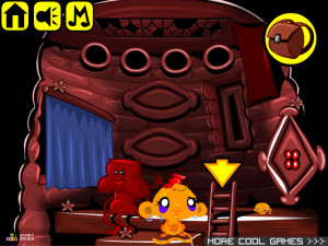 Игра Счастливая Обезьянка 574: Адские Врата (Monkey GO Happy Stage 574: Hells Gates) — играть онлайн бесплатно (изображение №5)