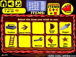 Игра Счастливая Обезьянка 574: Адские Врата (Monkey GO Happy Stage 574: Hells Gates) — играть онлайн бесплатно (изображение №7)