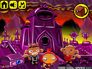 Игра Счастливая Обезьянка 575: Хэллоуин (Monkey GO Happy Stage 575: Halloween) — играть онлайн бесплатно (изображение №2)