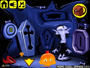 Игра Счастливая Обезьянка 576: Пробудить Зомби (Monkey GO Happy Stage 576: Awaken The Zombie) — играть онлайн бесплатно (изображение №6)