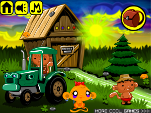 Игра Счастливая Обезьянка 579: Бой с Тыквенным Пирогом (Monkey GO Happy Stage 579: Pumpkin Pie Fight) — играть онлайн бесплатно (изображение №2)