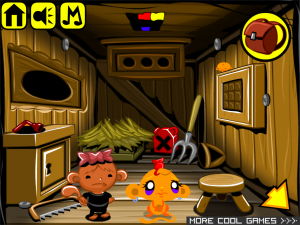 Игра Счастливая Обезьянка 579: Бой с Тыквенным Пирогом (Monkey GO Happy Stage 579: Pumpkin Pie Fight) — играть онлайн бесплатно (изображение №3)