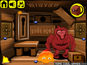 Игра Счастливая Обезьянка 580: Золото Йети (Monkey GO Happy Stage 580: Yeti Gold) — играть онлайн бесплатно (изображение №4)