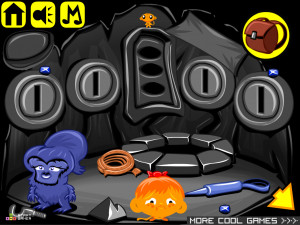 Игра Счастливая Обезьянка 580: Золото Йети (Monkey GO Happy Stage 580: Yeti Gold) — играть онлайн бесплатно (изображение №5)