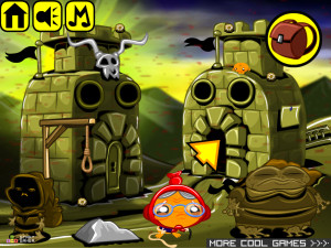 Игра Счастливая Обезьянка 582: Золото Башни (Monkey GO Happy Stage 582: Tower Gold) — играть онлайн бесплатно (изображение №2)