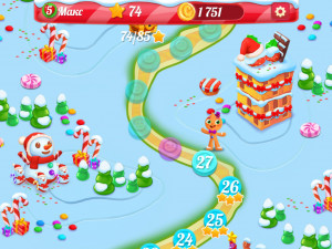 Игра Куки Краш Рождество 2 (Cookie Crush Christmas 2) — играть онлайн бесплатно (изображение №3)