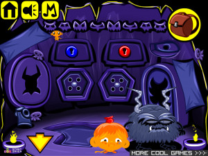 Игра Счастливая Обезьянка 584: Адское Сокровище (Monkey GO Happy Stage 584: Hells Treasure) — играть онлайн бесплатно (изображение №7)