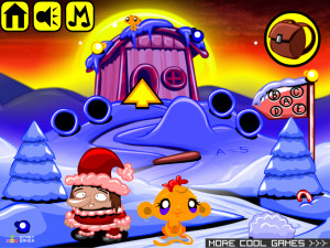 Игра Счастливая Обезьянка 586: Молоко и Печенье (Monkey GO Happy Stage 586: Milk And Cookies) — играть онлайн бесплатно (изображение №2)