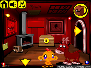 Игра Счастливая Обезьянка 586: Молоко и Печенье (Monkey GO Happy Stage 586: Milk And Cookies) — играть онлайн бесплатно (изображение №3)