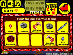 Игра Счастливая Обезьянка 590: Рождественская Радуга (Monkey GO Happy Stage 590: Christmas Rainbow) — играть онлайн бесплатно (изображение №7)