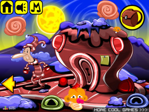 Игра Счастливая Обезьянка 592: Секретный Санта (Monkey GO Happy Stage 592: Secret Santa) — играть онлайн бесплатно (изображение №3)