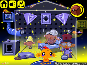 Игра Счастливая Обезьянка 595: Обезьяна и Большой Стеклянный Лифт 2022 Год (Monkey GO Happy Stage 595: Monkey and the Great Glass Elevator Year 2022 is Finally Here) — играть онлайн бесплатно (изображение №2)