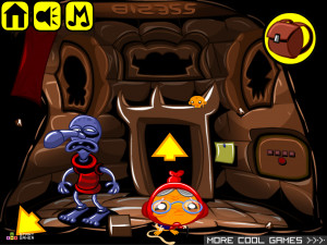 Игра Счастливая Обезьянка 596: Потерянный Руль (Monkey GO Happy Stage 596: The Lost Wheel) — играть онлайн бесплатно (изображение №3)