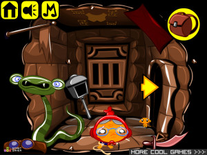 Игра Счастливая Обезьянка 596: Потерянный Руль (Monkey GO Happy Stage 596: The Lost Wheel) — играть онлайн бесплатно (изображение №6)