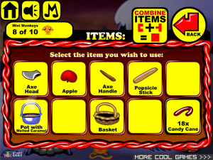 Игра Счастливая Обезьянка 597: Отвратительный Снеговик В Зимнем Лесу (Monkey GO Happy Stage 597: Abominable Snowman In The Winter Forest) — играть онлайн бесплатно (изображение №4)