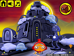 Игра Счастливая Обезьянка 600: Робо Башня (Monkey GO Happy Stage 600: Robo Tower) — играть онлайн бесплатно (изображение №2)