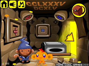 Игра Счастливая Обезьянка 605: Весна в Долине Гномов (Monkey GO Happy Stage 605: Old and new Pompeii in 79 AD Springtime in the valley of the gnomes) — играть онлайн бесплатно (изображение №3)