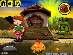 Игра Счастливая Обезьянка 609: Охота на Трилистник и Горшочек с Золотом (Monkey GO Happy Stage 609: Shamrock Hunt For The Pot Of Gold) — играть онлайн бесплатно (изображение №2)