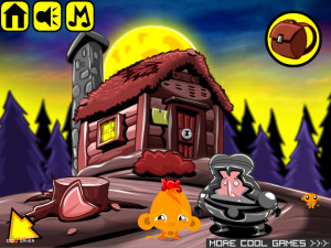 Игра Счастливая Обезьянка 610: Огненное Лицо (Monkey GO Happy Stage 610: Fire Face) — играть онлайн бесплатно (изображение №2)