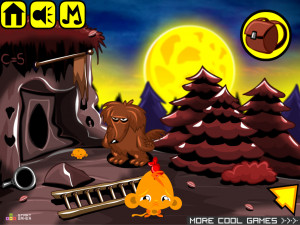 Игра Счастливая Обезьянка 610: Огненное Лицо (Monkey GO Happy Stage 610: Fire Face) — играть онлайн бесплатно (изображение №3)