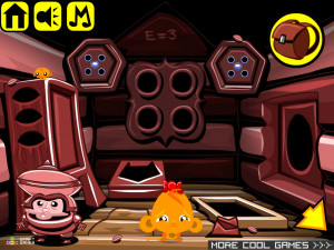 Игра Счастливая Обезьянка 610: Огненное Лицо (Monkey GO Happy Stage 610: Fire Face) — играть онлайн бесплатно (изображение №4)