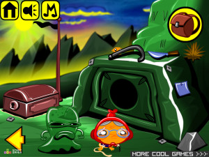 Игра Счастливая Обезьянка 618: Желтый Червь (Monkey GO Happy Stage 618: Yellow Worm) — играть онлайн бесплатно (изображение №3)