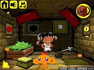 Игра Счастливая Обезьянка 619: Зорро  (Monkey GO Happy Stage 619: Monkey Zorro, The Masked Swordsman) — играть онлайн бесплатно (изображение №3)