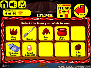 Игра Счастливая Обезьянка 623: Большой Пасхальный Кролик (Monkey GO Happy Stage 623: Big bad Easter bunny who eats all Easter eggs, adorable Easter little bunnies) — играть онлайн бесплатно (изображение №4)