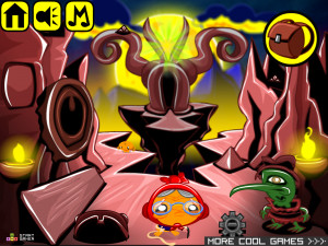 Игра Счастливая Обезьянка 626: Освободите Огненного Червя (Monkey GO Happy Stage 626: Free The Fire Worm) — играть онлайн бесплатно (изображение №2)