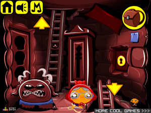 Игра Счастливая Обезьянка 626: Освободите Огненного Червя (Monkey GO Happy Stage 626: Free The Fire Worm) — играть онлайн бесплатно (изображение №4)