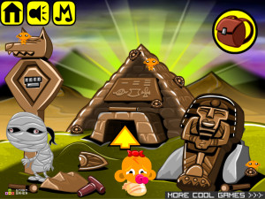 Игра Счастливая Обезьянка 627: Древние Египетские Пирамиды Мумия (Monkey GO Happy Stage 627: Ancient Egypt's Pyramids Mummy) — играть онлайн бесплатно (изображение №2)