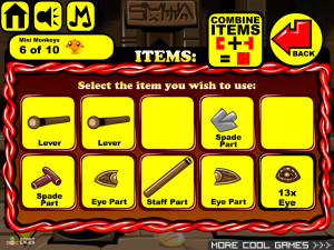 Игра Счастливая Обезьянка 627: Древние Египетские Пирамиды Мумия (Monkey GO Happy Stage 627: Ancient Egypt's Pyramids Mummy) — играть онлайн бесплатно (изображение №4)