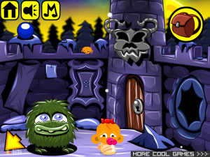 Игра Счастливая Обезьянка 630: Освободите Огненную Утку (Monkey GO Happy Stage 630: Free The Fire Ostrich Duck) — играть онлайн бесплатно (изображение №3)