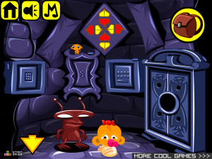 Игра Счастливая Обезьянка 630: Освободите Огненную Утку (Monkey GO Happy Stage 630: Free The Fire Ostrich Duck) — играть онлайн бесплатно (изображение №7)