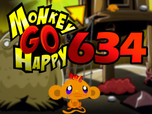 Игра Счастливая Обезьянка 634: Наряд Для Монстра (Monkey GO Happy Stage 634: Dress-up) — играть онлайн бесплатно (изображение №1)