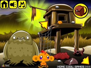 Игра Счастливая Обезьянка 634: Наряд Для Монстра (Monkey GO Happy Stage 634: Dress-up) — играть онлайн бесплатно (изображение №2)