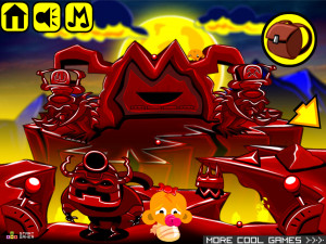 Игра Счастливая Обезьянка 640: Щенок-Монстр (Monkey GO Happy Stage 640: Monster Pup) — играть онлайн бесплатно (изображение №2)