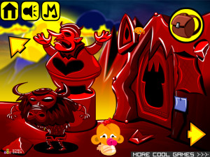 Игра Счастливая Обезьянка 640: Щенок-Монстр (Monkey GO Happy Stage 640: Monster Pup) — играть онлайн бесплатно (изображение №3)