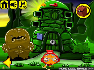 Игра Счастливая Обезьянка 644: Камни Ярости (Monkey GO Happy Stage 644: Rage Gems) — играть онлайн бесплатно (изображение №2)