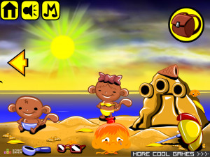 Игра Счастливая Обезьянка 645 (Monkey GO Happy Stage 645: It's a cruel cruel summer, now monkey's gone bananas) — играть онлайн бесплатно (изображение №3)