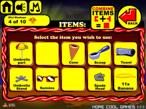 Игра Счастливая Обезьянка 645 (Monkey GO Happy Stage 645: It's a cruel cruel summer, now monkey's gone bananas) — играть онлайн бесплатно (изображение №4)