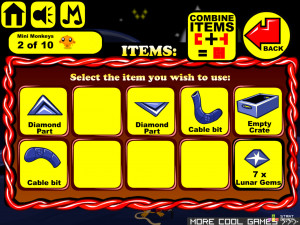 Игра Счастливая Обезьянка 649: Лунная Космическая Станция (Monkey GO Happy Stage 649: Lunar Space Station Theme Five planets are lining up in the sky in June, it creates a portal and we come back to Jiffy time) — играть онлайн бесплатно (изображение №3)