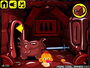 Игра Счастливая Обезьянка 650: Катакомбы — Глава 3 (Monkey GO Happy Stage 650: CATACOMBS Chapter — 3) — играть онлайн бесплатно (изображение №5)