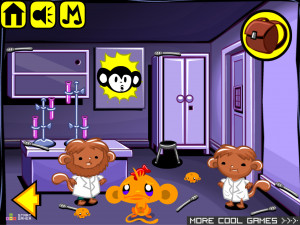 Игра Счастливая Обезьянка 659: Рейд ФБР (Monkey GO Happy Stage 659: FBI raid / Monkeypox vs. Covid - battle of the viruses Pandora box theme) — играть онлайн бесплатно (изображение №3)