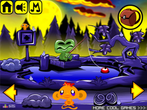 Игра Счастливая Обезьянка 666: Ожерелье Дьявола (Monkey GO Happy Stage 666: Devils Necklace) — играть онлайн бесплатно (изображение №4)